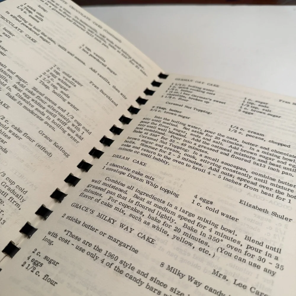 Gilman Community Church Iowa 1975 Spiral Bound Centennial Cookbook Recipes READ